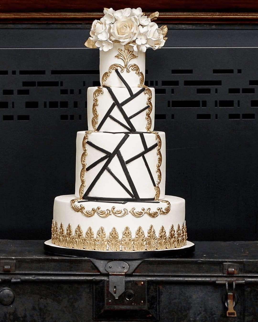 Black, White And Gold Cakes