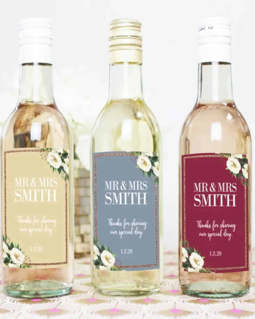 Personalized Mini Wine Bottles