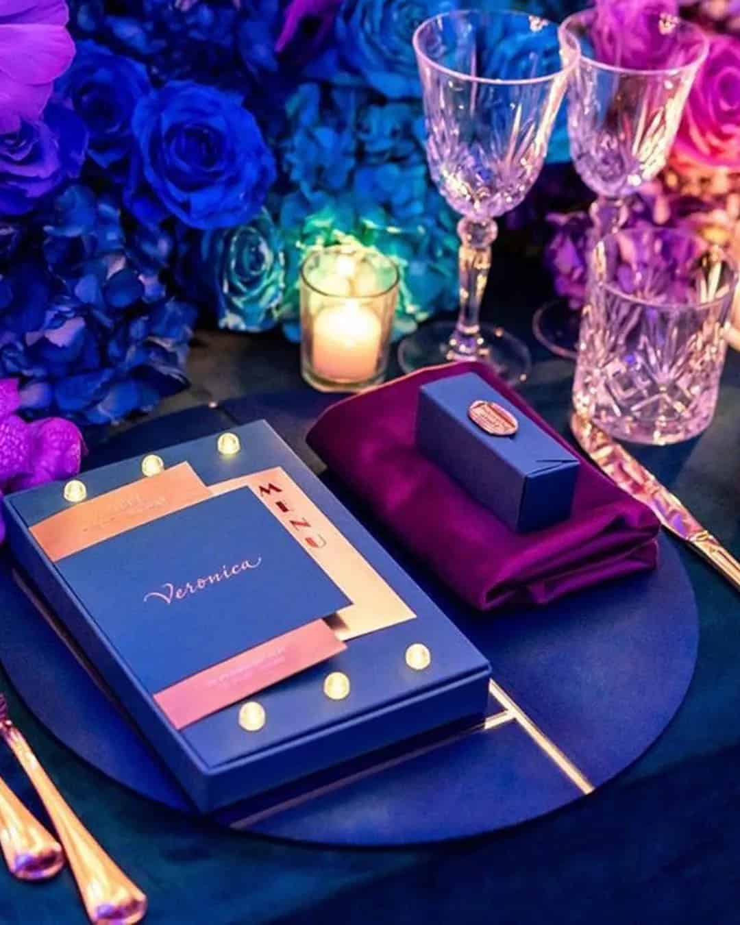 Purple and Navy Blue Wedding Colors