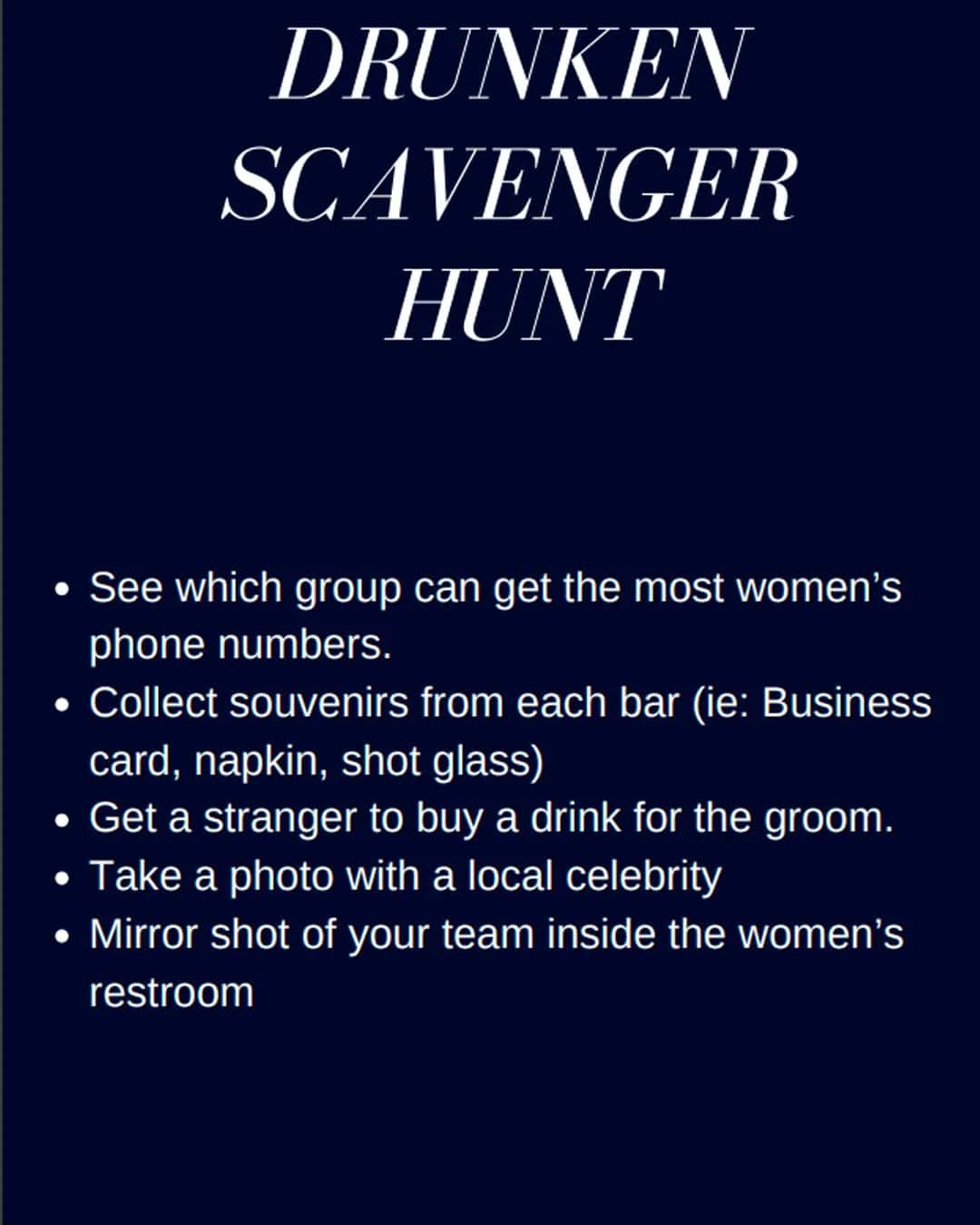 Drunken Scavenger Hunt