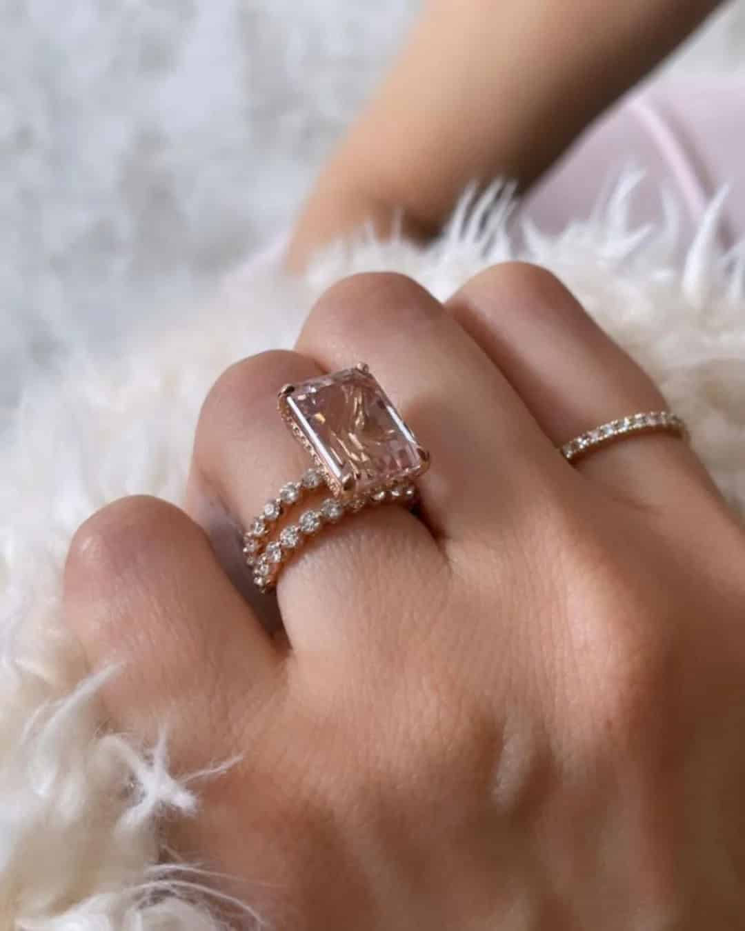 Morganite Rose Gold Engagement Rings