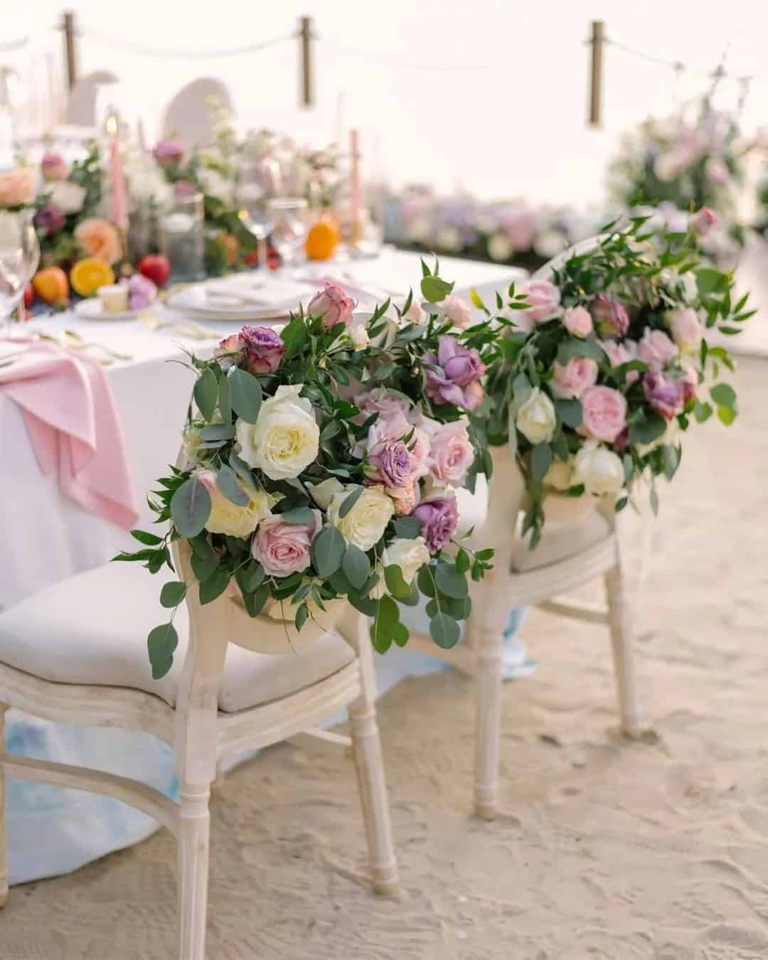 Wedding Chair Decoration with Flowers