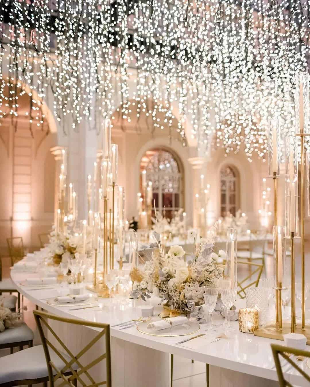 Gold Wedding Reception Decorations