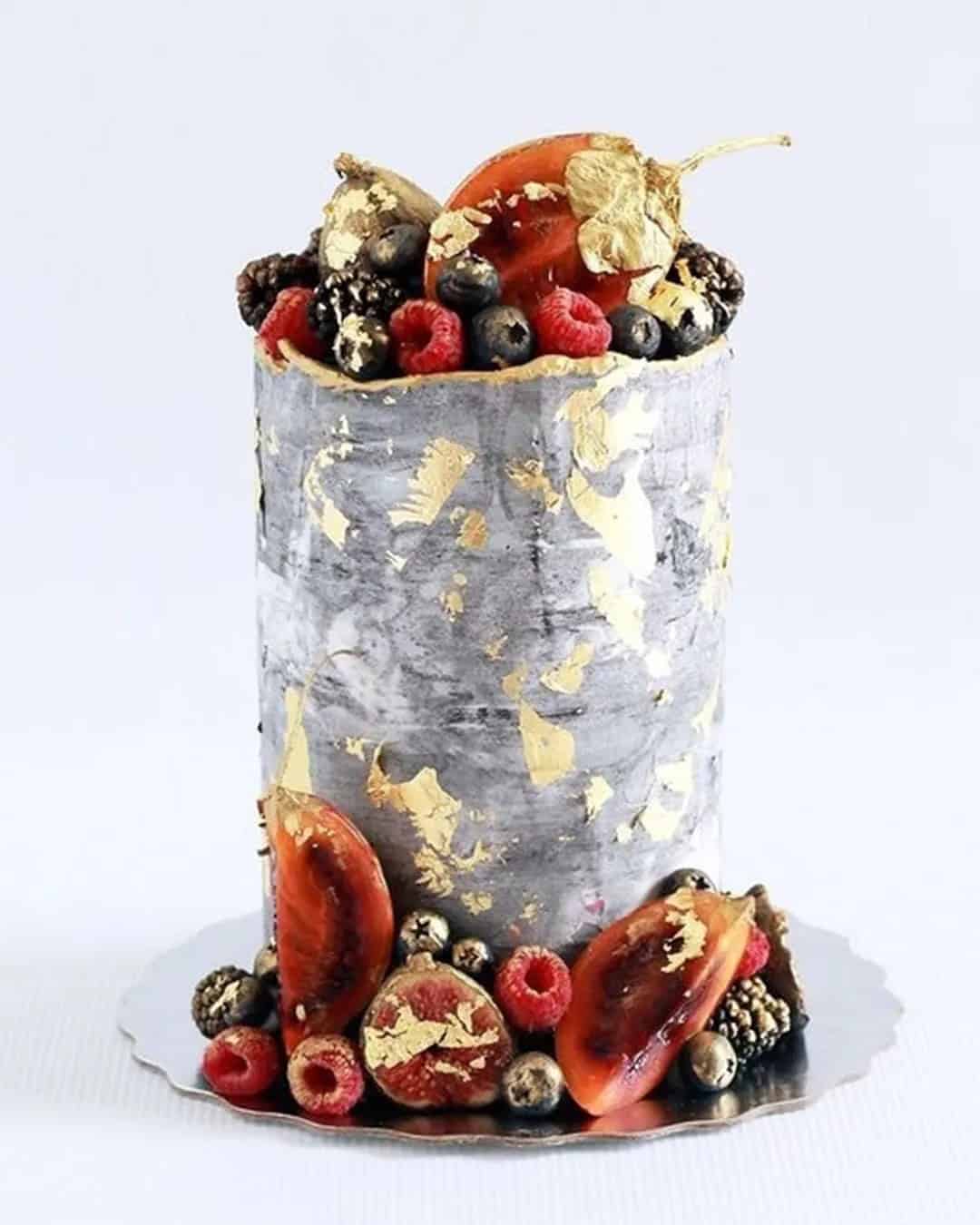 Rustic Wedding Cakes Marble Effect