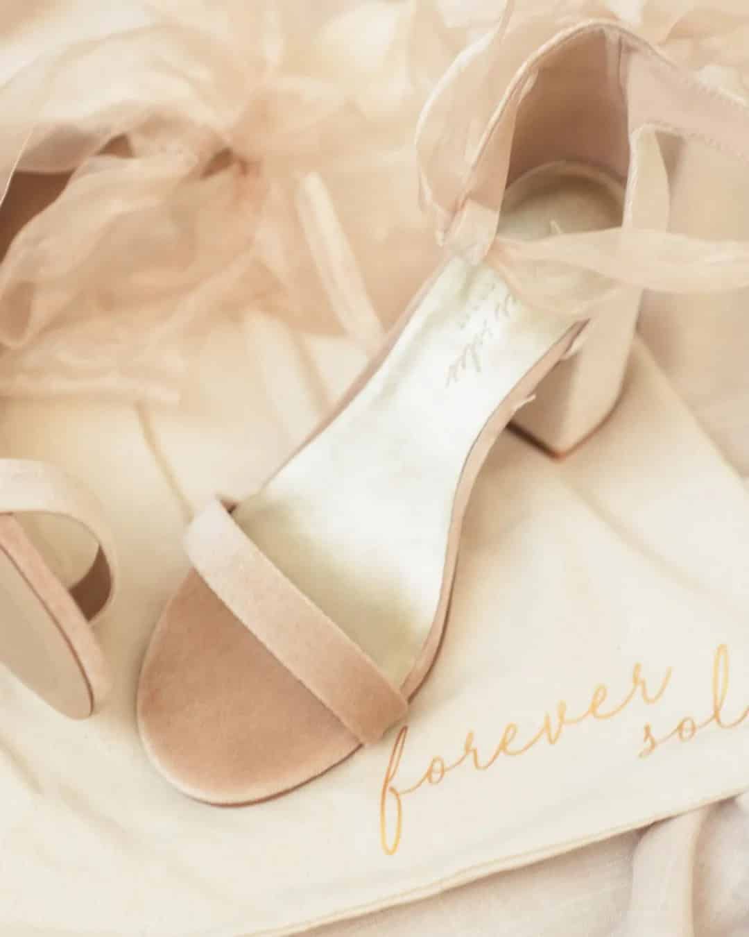 Blush Wedding Shoes Low Heel