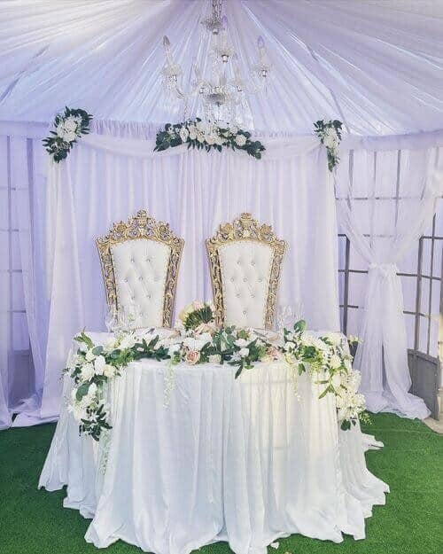 8 Victorian Vintage Style Wedding Head Table