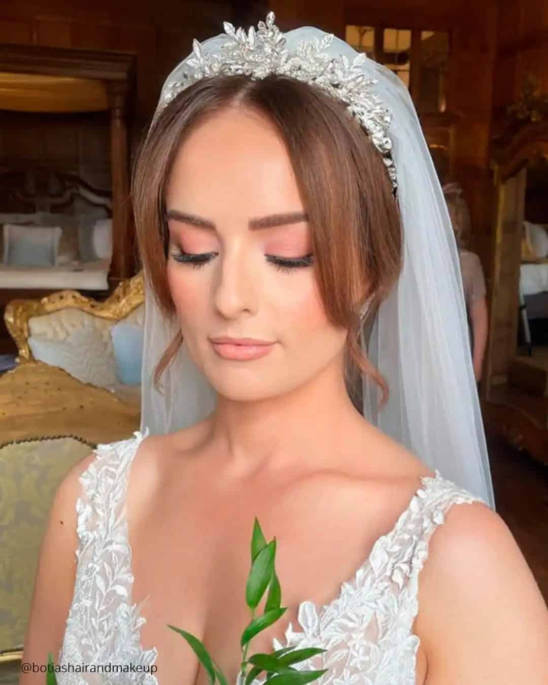 Wedding Hairstyles With Veil And Tiara