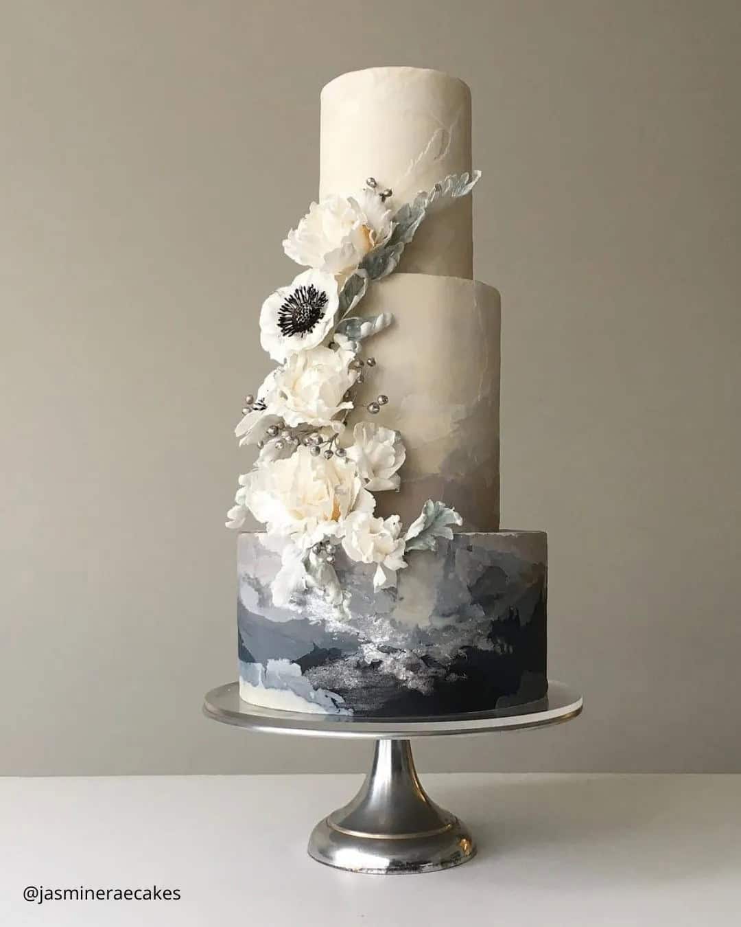 Marble Black and White Wedding Cakes