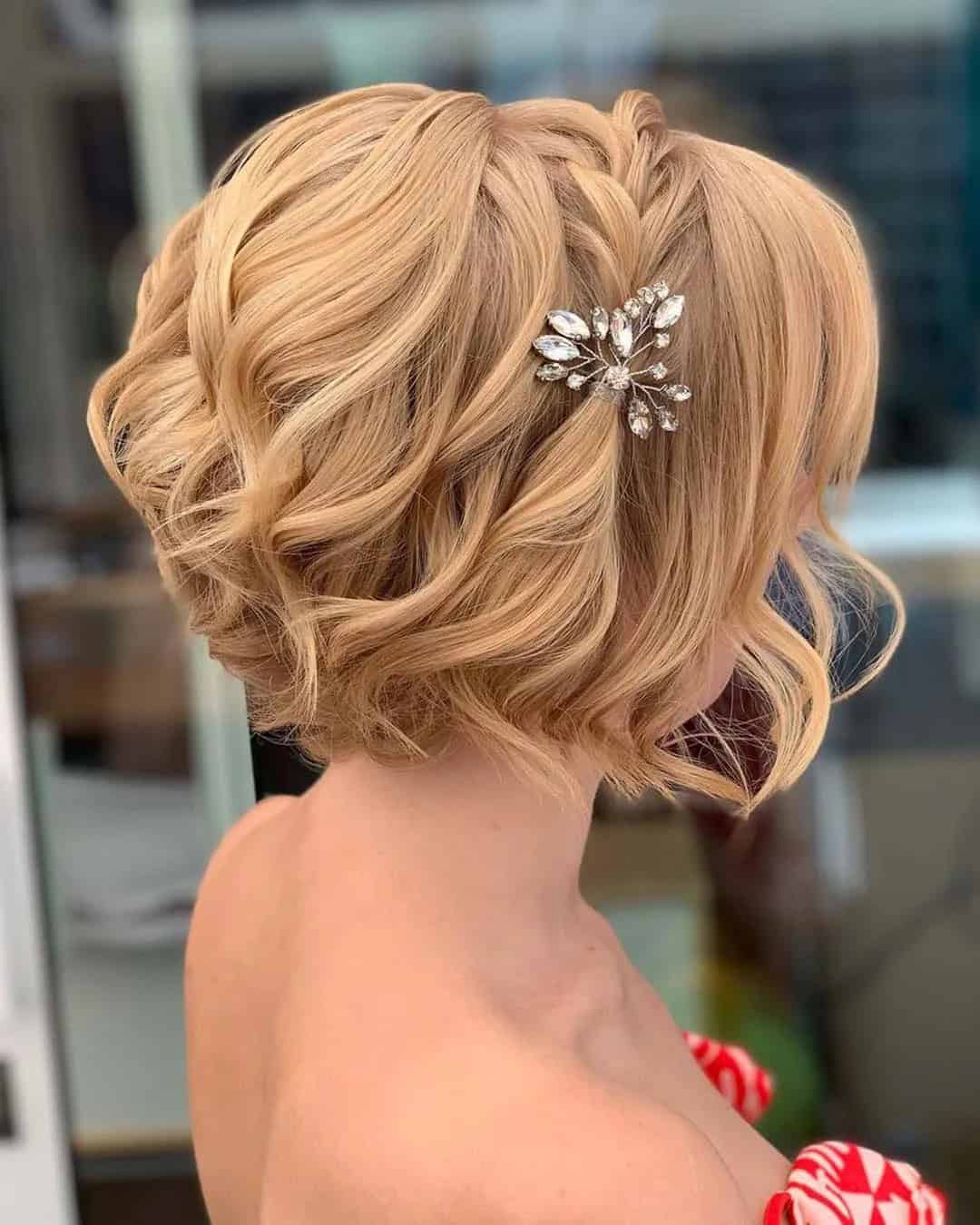 Boho Wedding Hairstyles For Short Hair