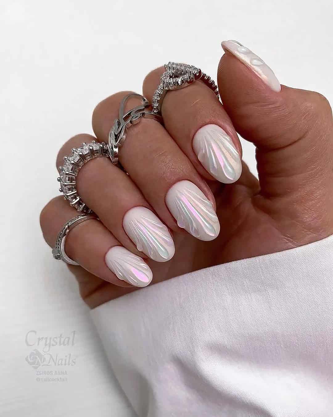 Beach Wedding Nail Inspo