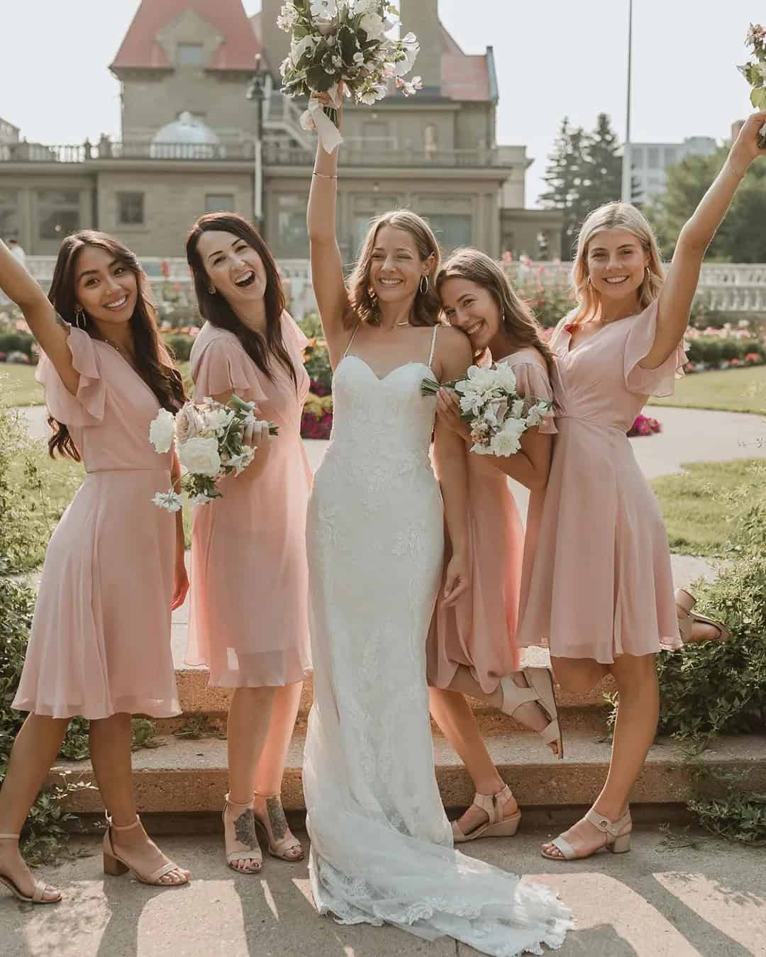 Short AW Bridal Bridesmaid Dresses