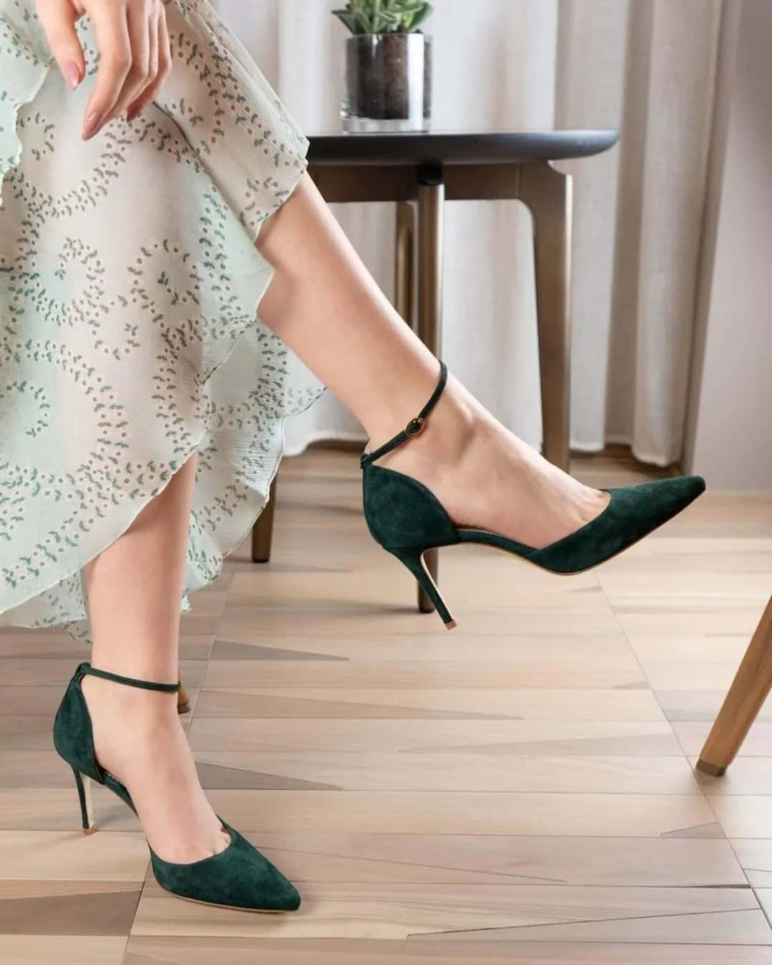 Green Velvet Shoes Wedding