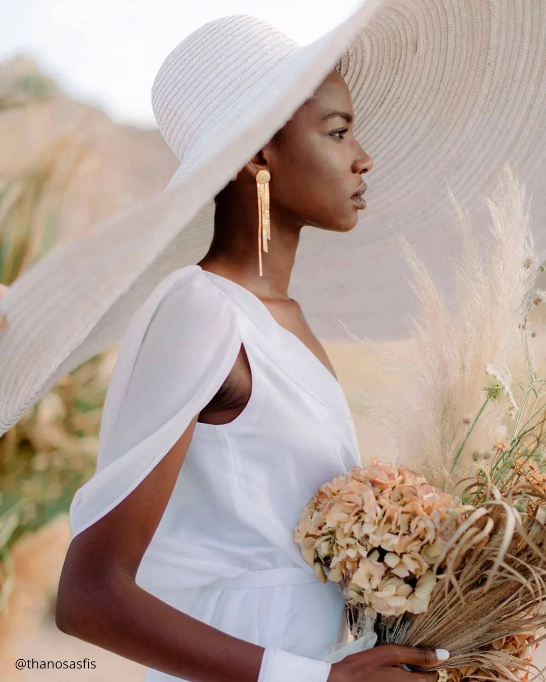 Wide-Brimmed Wedding Hats