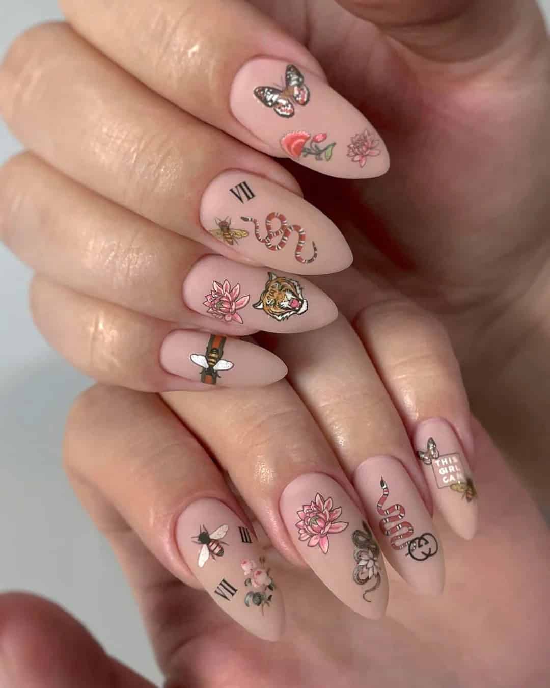 Glam Nude Nail Designs