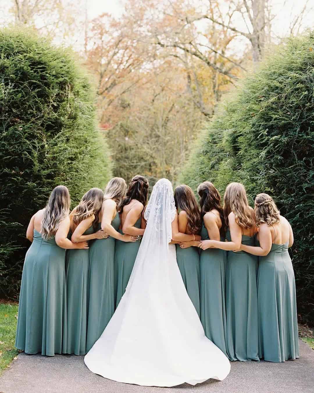 Mint Blue Bridesmaid Gowns