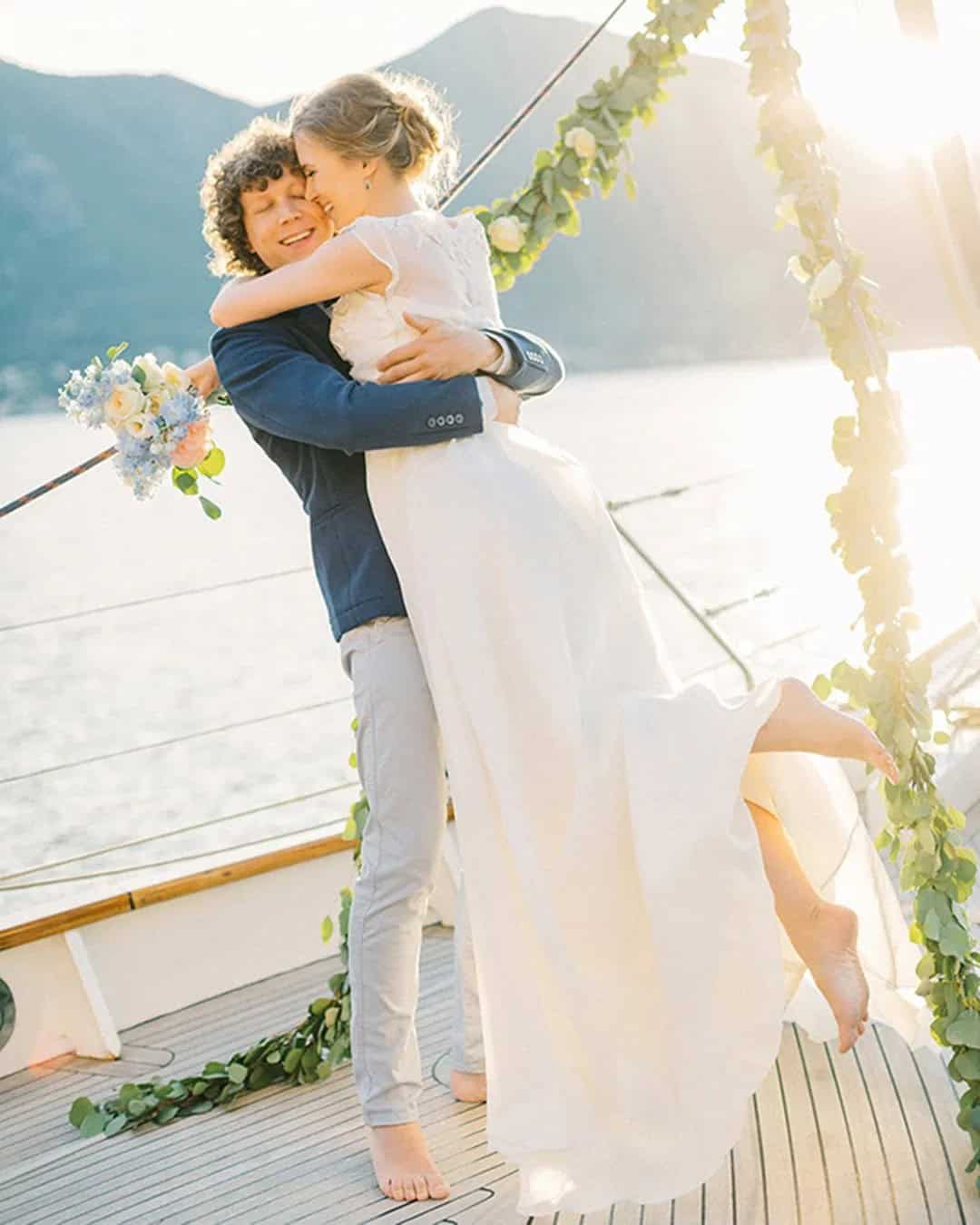 Intimate Wedding Aboard A Sailboat