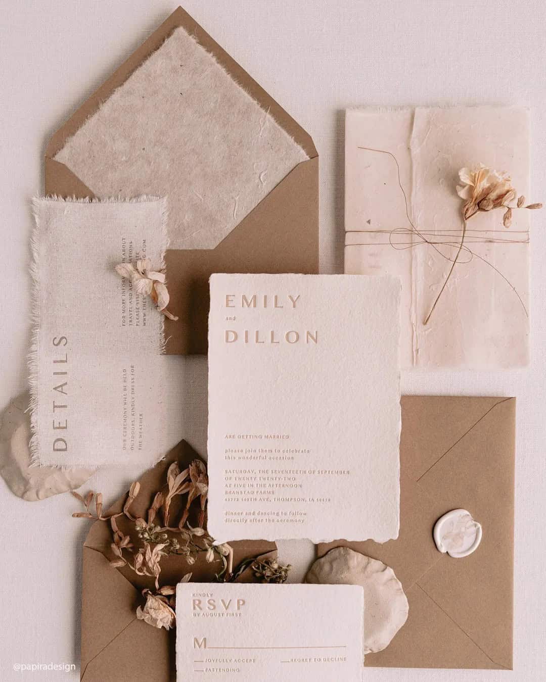 Textured Wedding Invitations