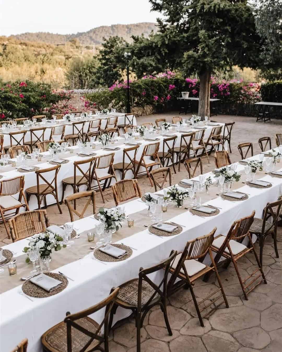 White Wedding Reception Décor