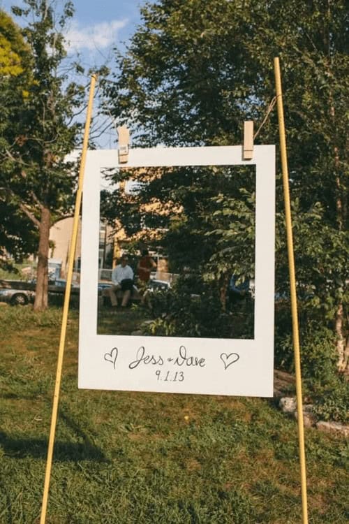 Polaroid photo booth for the guests