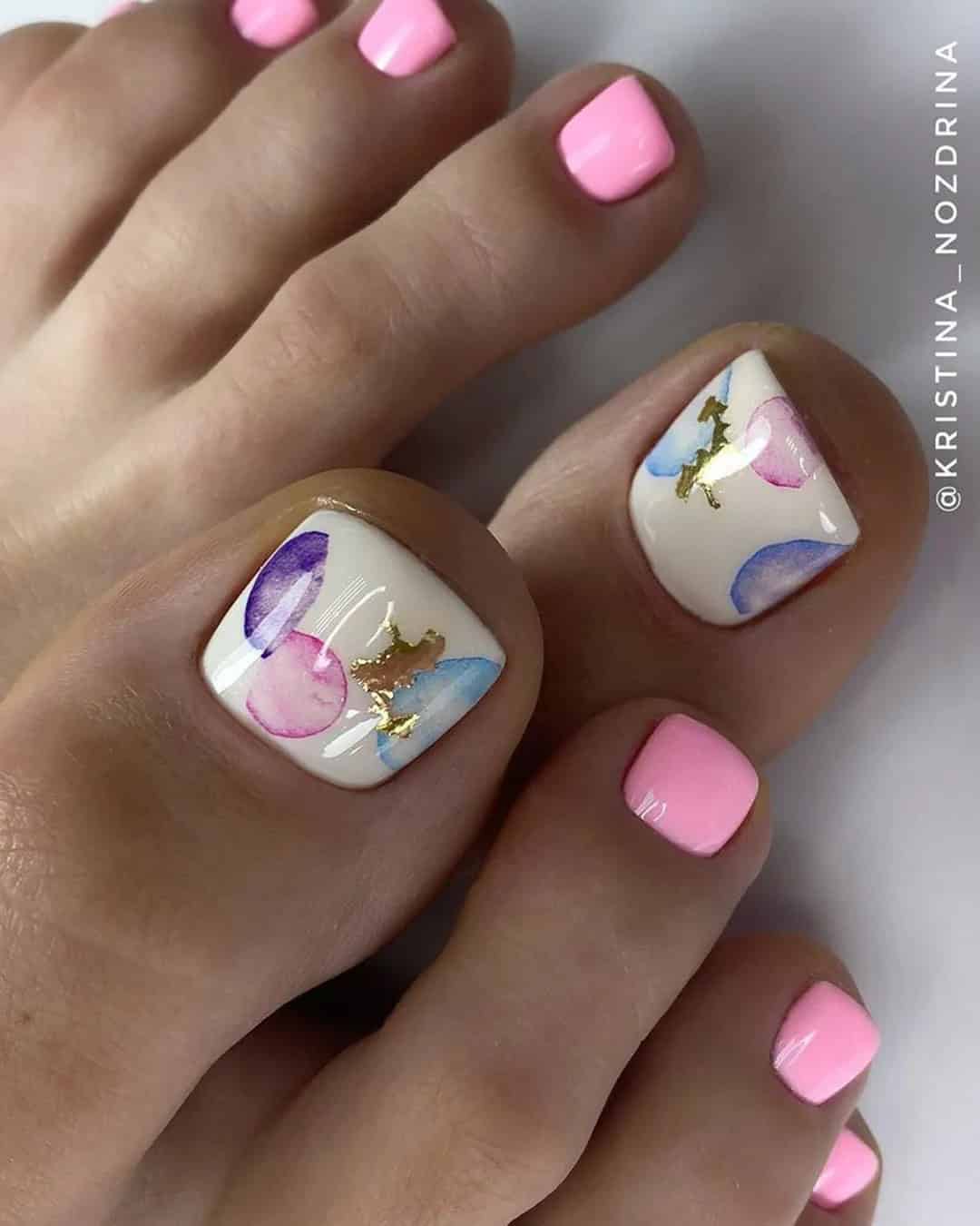 Beach Wedding Toe Nails