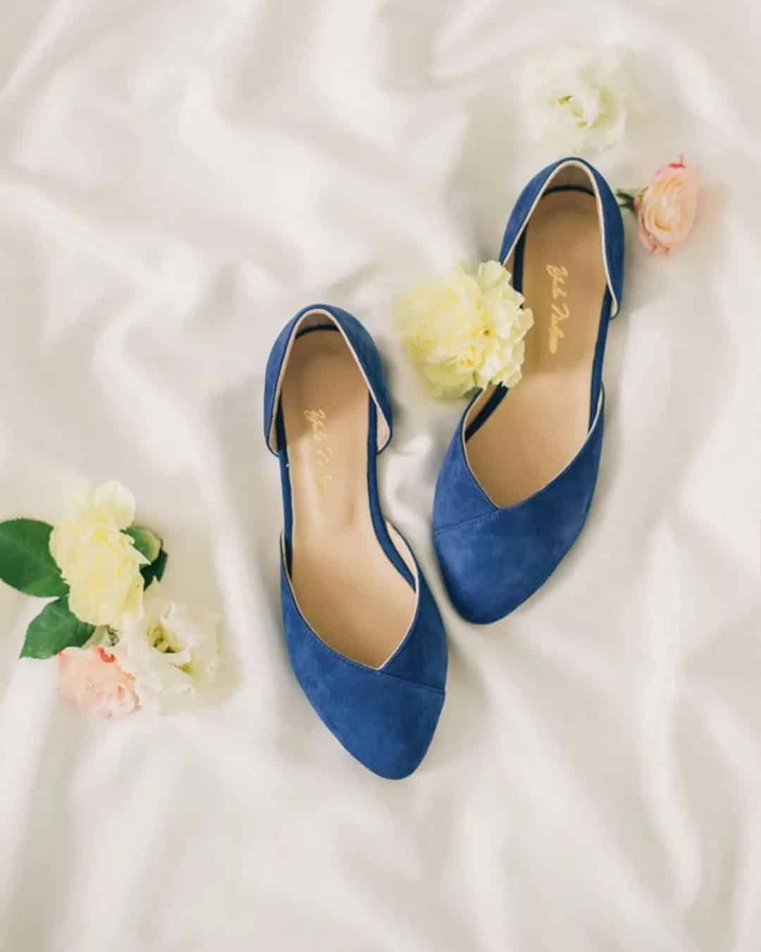 Blue Wedding Flats