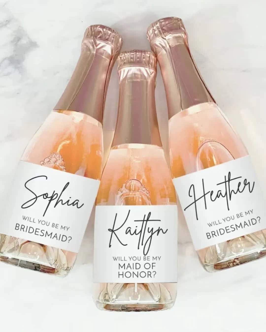 Personalized Mini Champagne Bottles Ideas