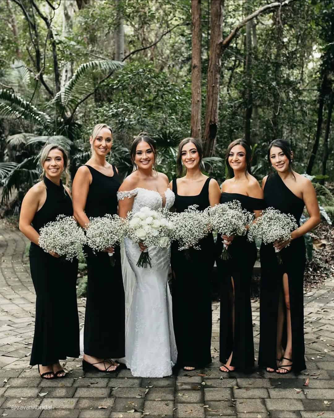 Chiffon Black Bridesmaid Dresses