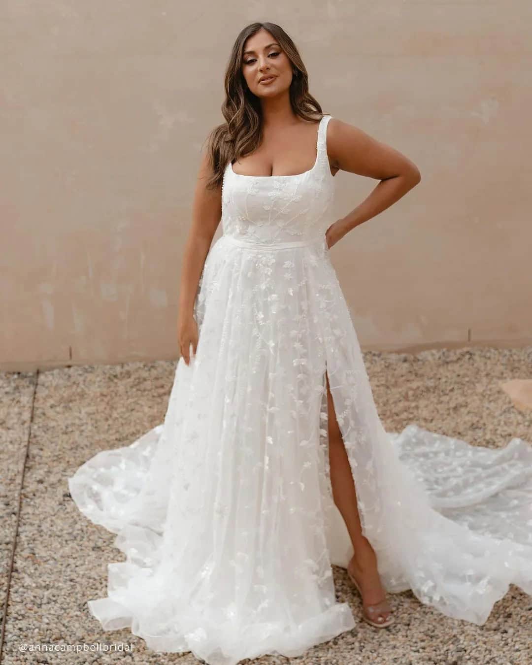 A line Wedding Dresses Plus Size