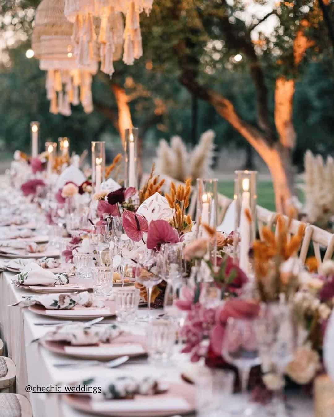 Fall Wedding Table Decorations