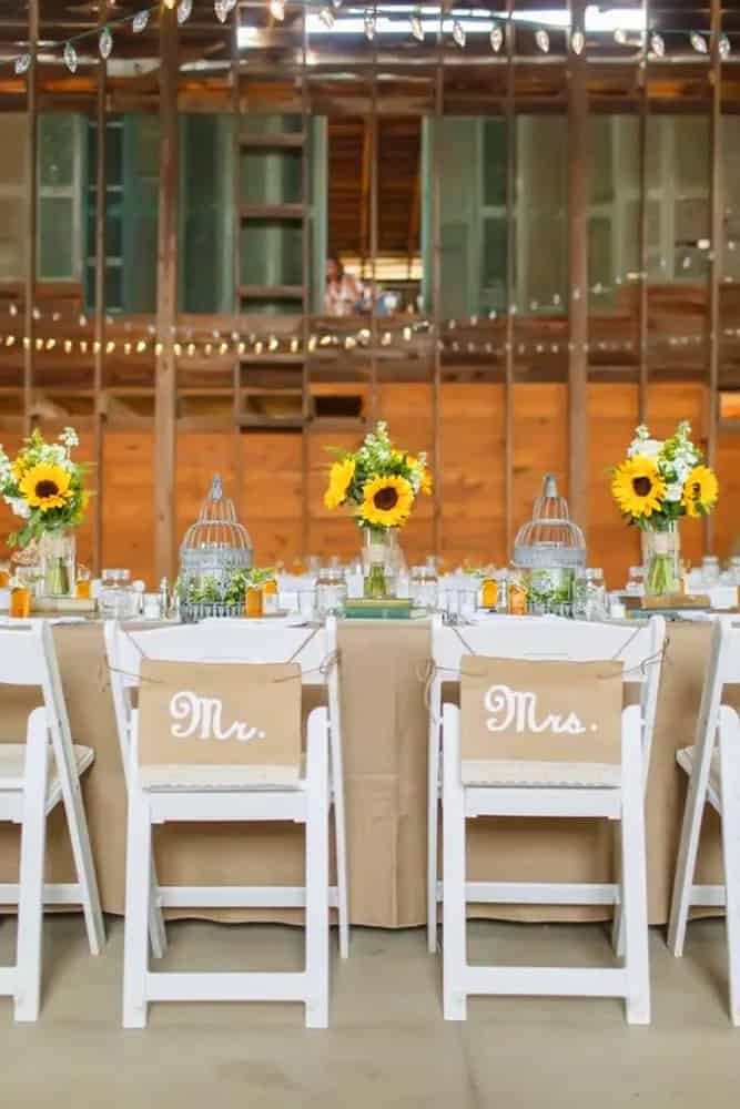 Sunflower Wedding Decor Ideas – Table Decor