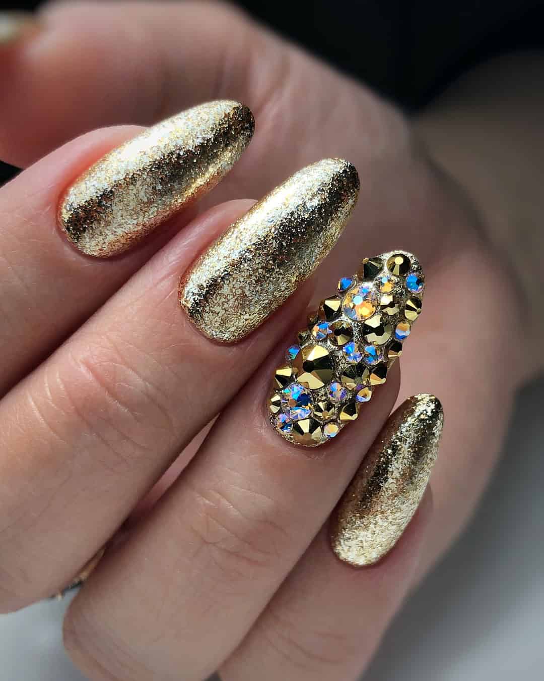 Glitter Bridal Nails