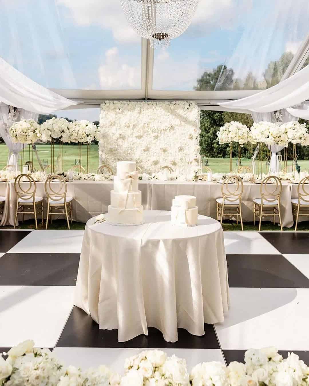 Modern All-White Wedding Decor