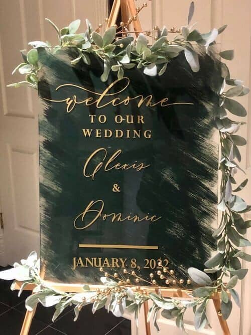 Glass welcome board