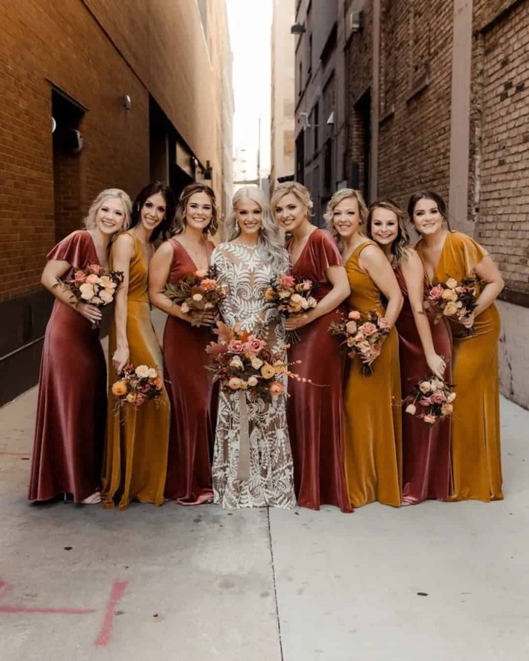 Velvet Dresses for Bridesmaids