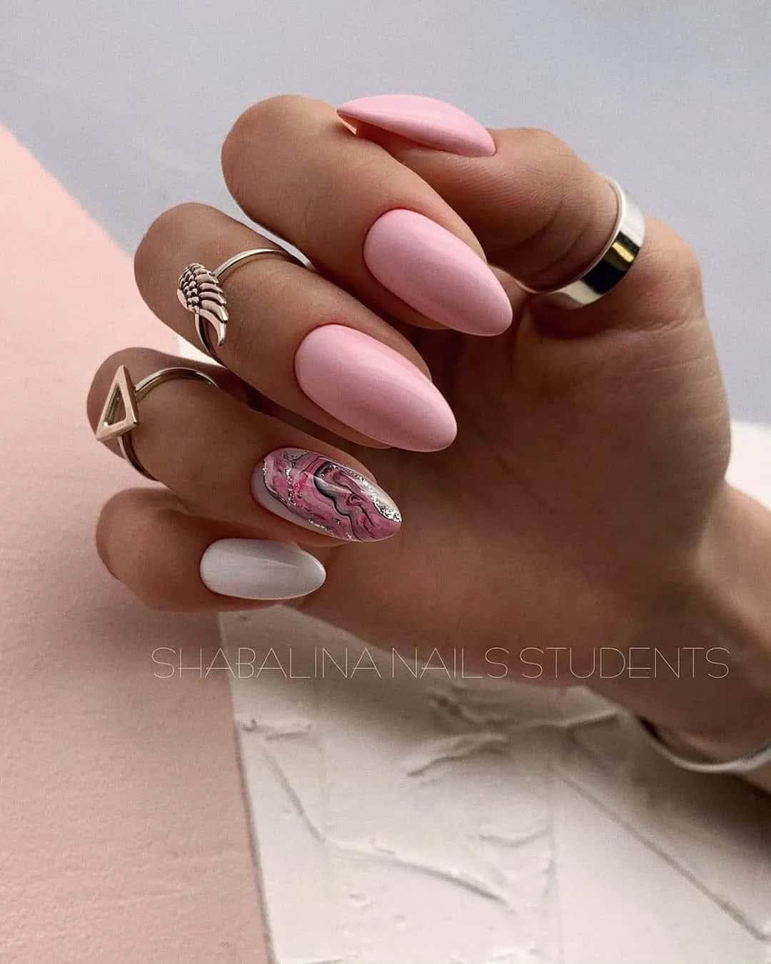 Pink Wedding Nails Pictures