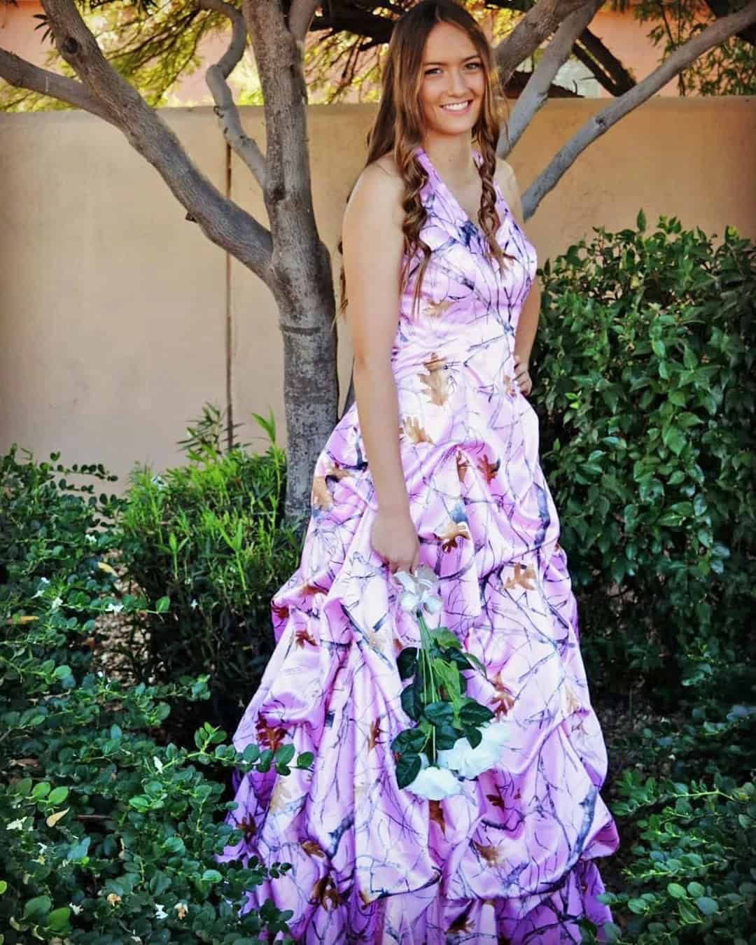 Pink & Orange Camo Bridal Dresses