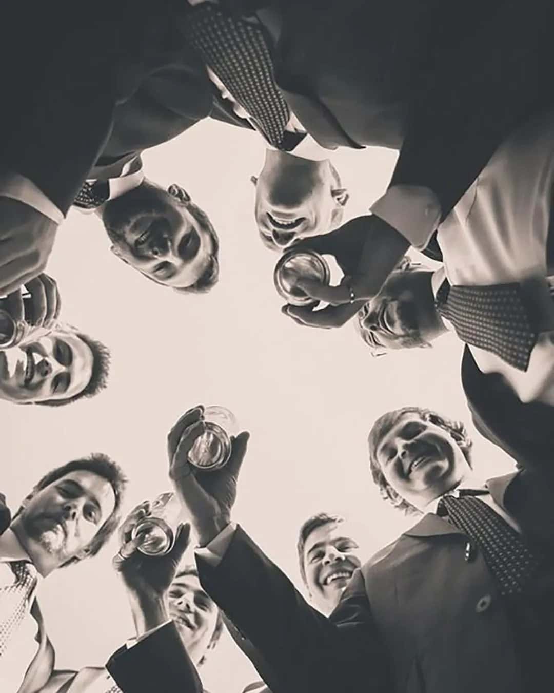 Groom With Groomsmen Before Ceremony