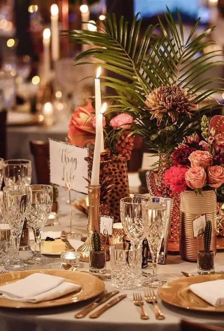 Tropical Centerpieces Wedding Decor Ideas