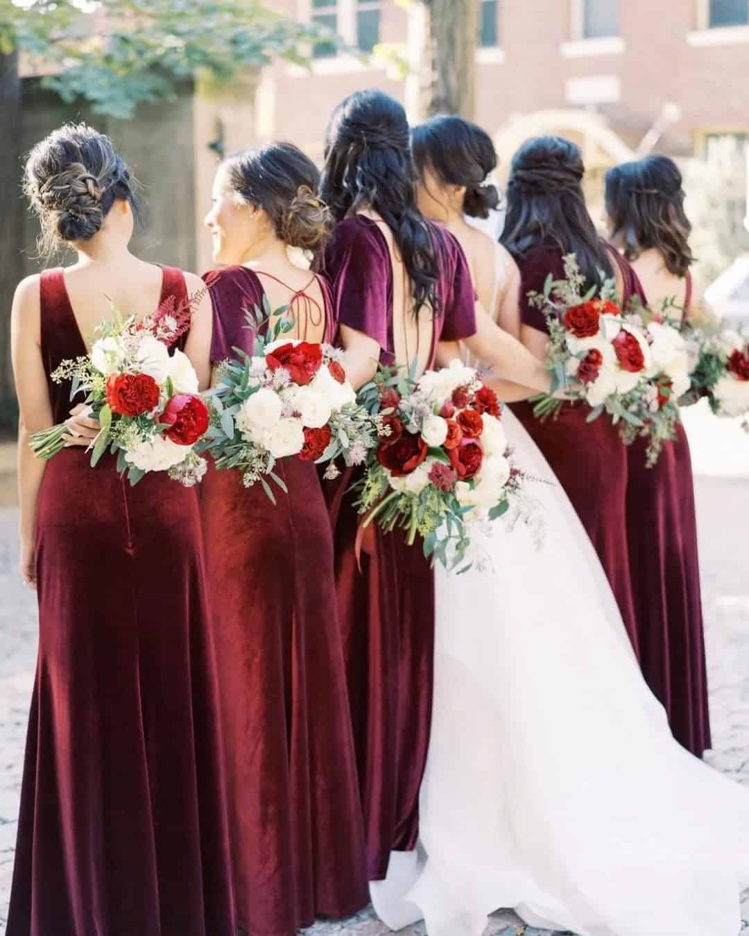 Velvet Bridesmaid Dresses