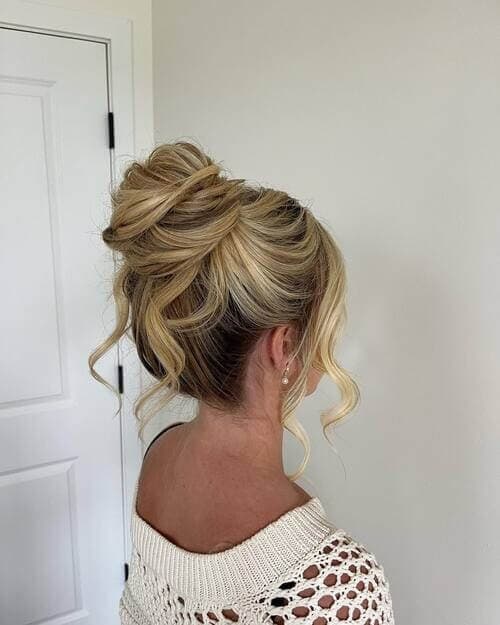 Messy high bun