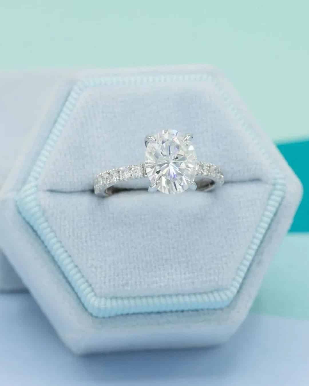 Pave Band Engagement Rings