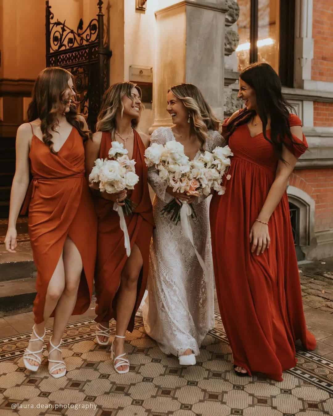 Chiffon Rust Bridesmaid Dresses