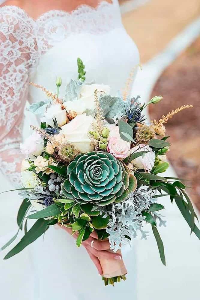 Wedding Bouquets With Succulents