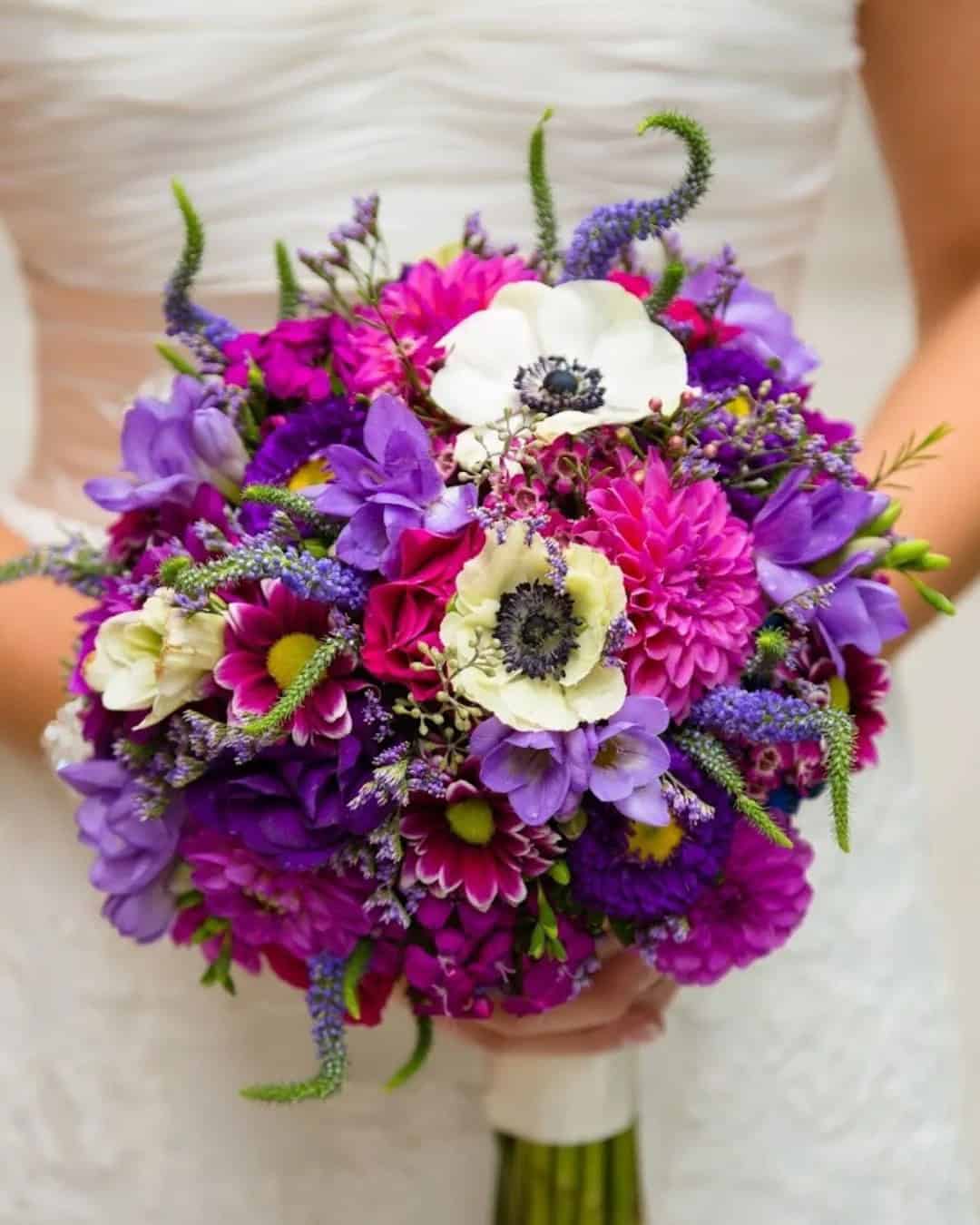 Colourful Wedding Bouquets with Sunflower