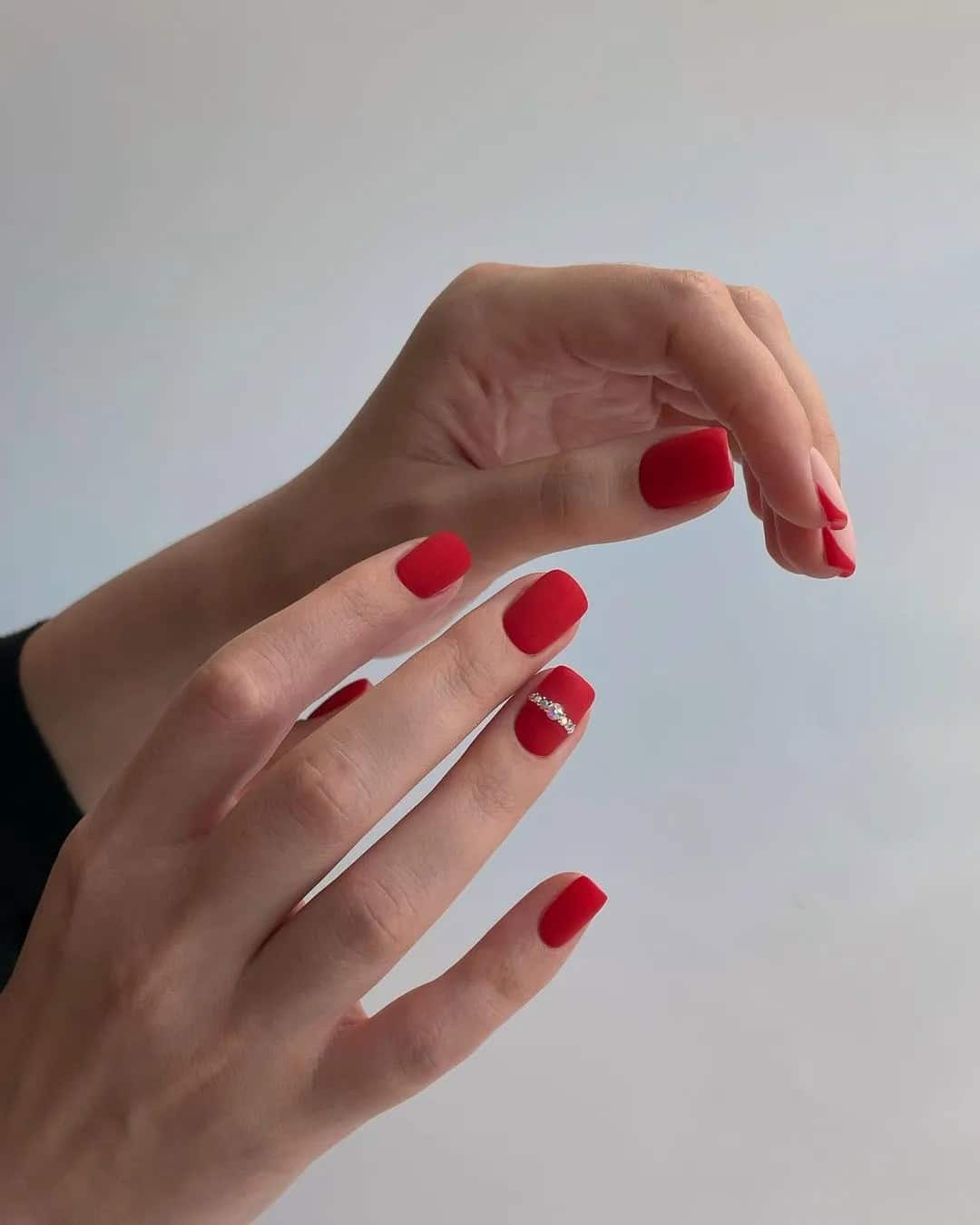 Classic Red Wedding Nails