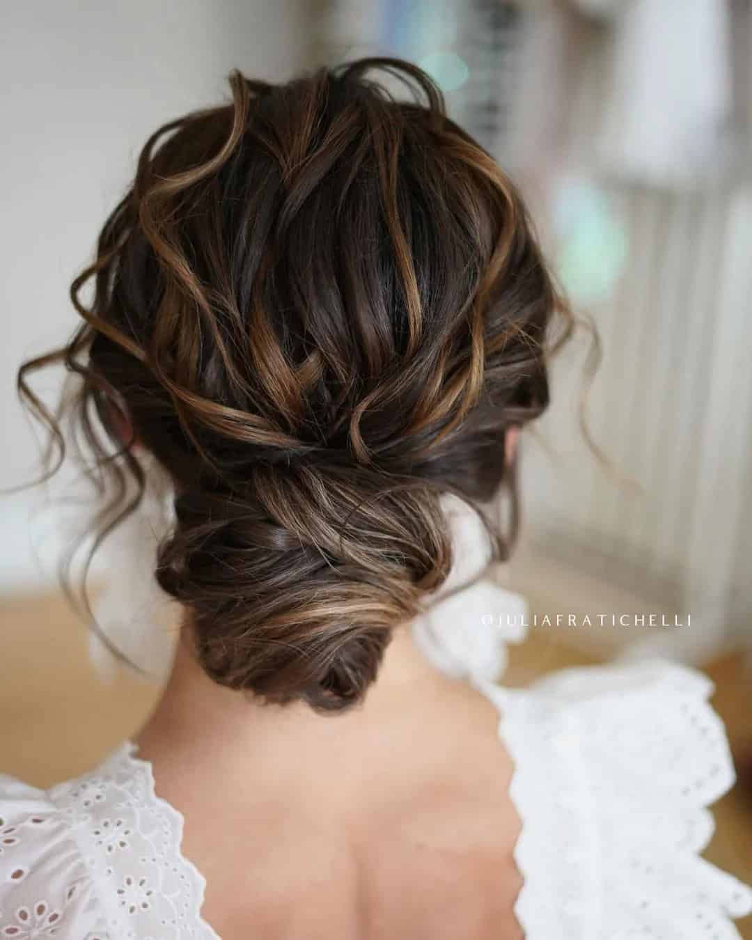 Medium Length Hair Rustic Wedding Hairstyles