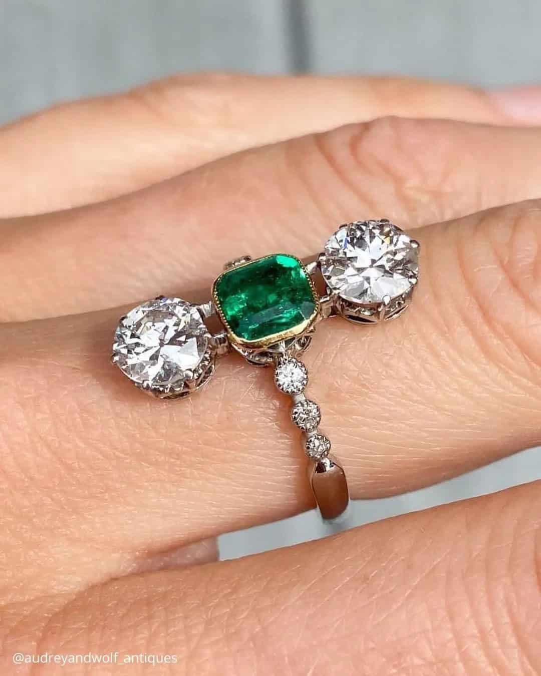 Unique Emerald Rings