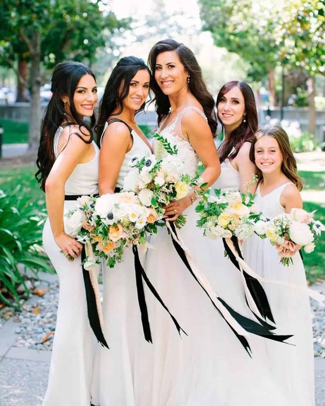 Black and White Wedding Bouquets