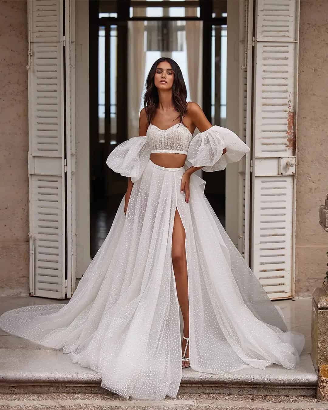 Pretty Two-Pieces Bridal Gowns