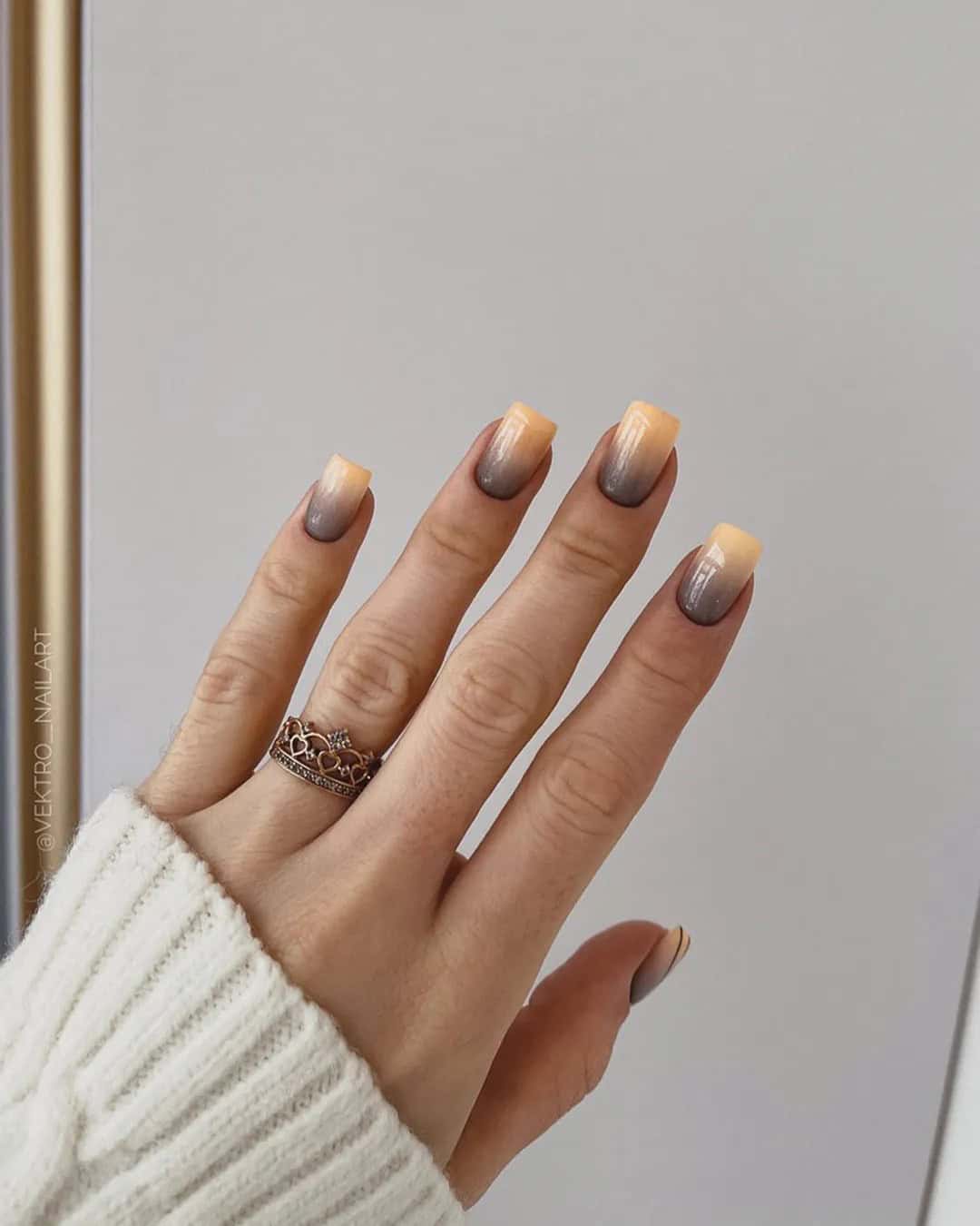 Perfect Autumn Palette for Wedding Nails